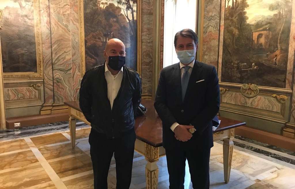 Donato Termoscanner a Palazzo Chigi: il Premier Conte ha voluto ringraziare personalmente Marco Pasquini e PM Allarmi