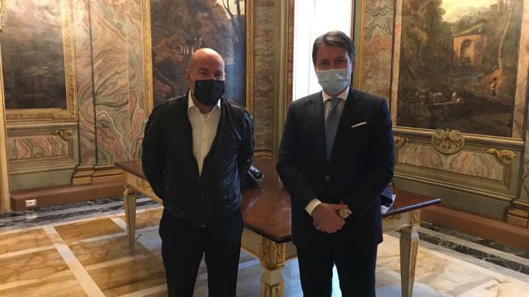 Donato Termoscanner a Palazzo Chigi: il Premier Conte ha voluto ringraziare personalmente Marco Pasquini e PM Allarmi
